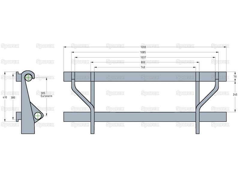 Pallet Frame Load Capacity 1200/1000 kgs