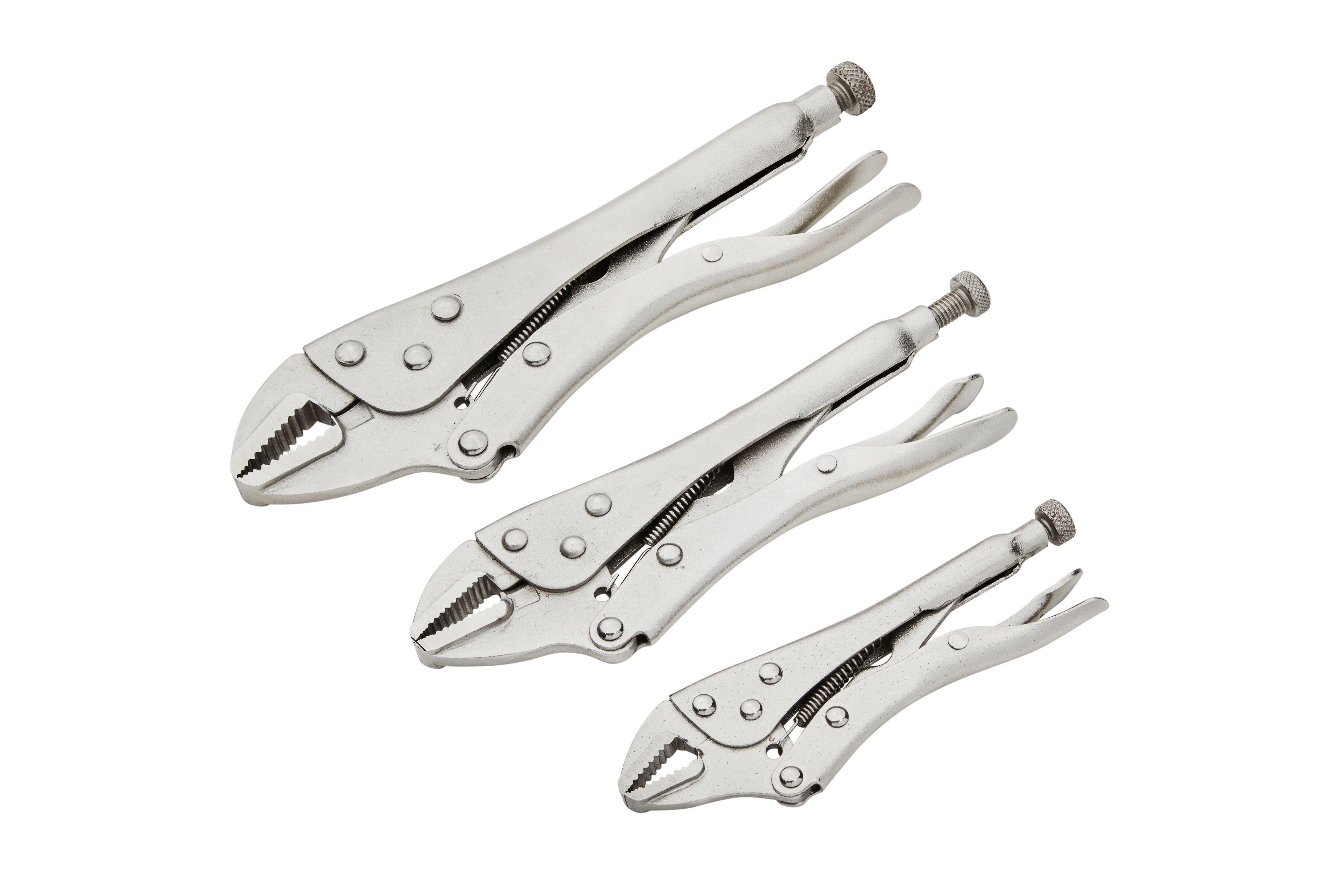 Blue Spot Tools 3 PCE Straight Jaw Locking Pliers In Wallet (5", 7", 10")
