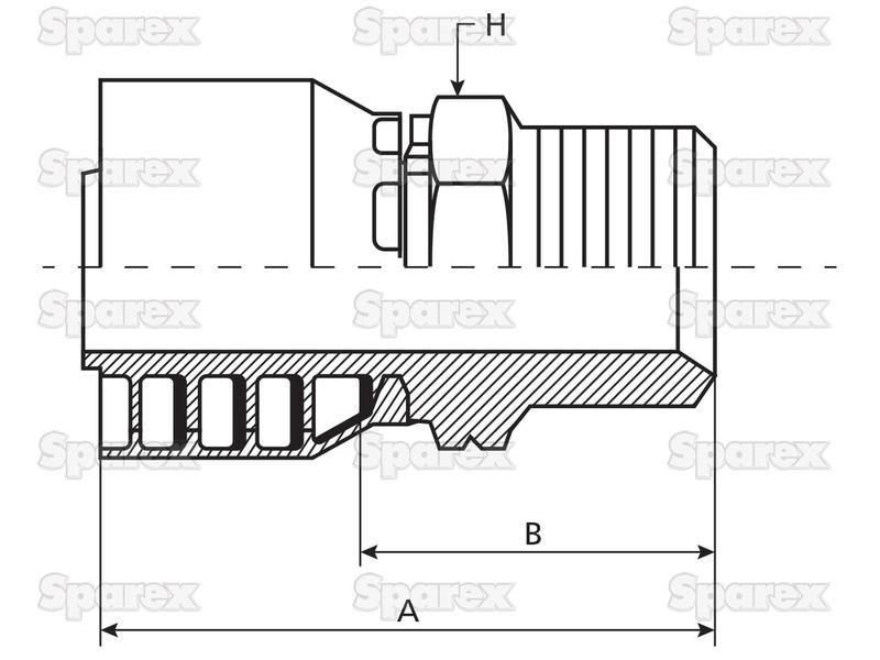 Parker BSPT Hose Insert 1/4'' x 1/4'' x 19'' Male Straight Taper PARKER HANNIFIN (19148-4-4)