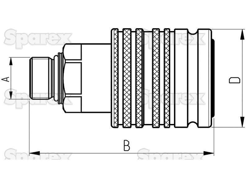 Hydraulic Quick Release Coupling 1/2'' double break-away set with M18 x 1.5mm (12L) male thread