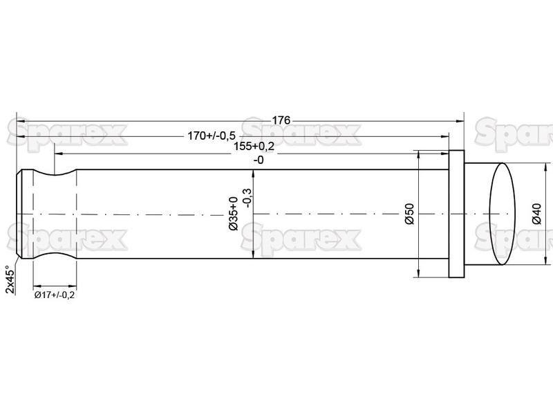Straight Loader Tine 850mm | Emily, Fournial, Magsi (DF035 NOUVEAU)