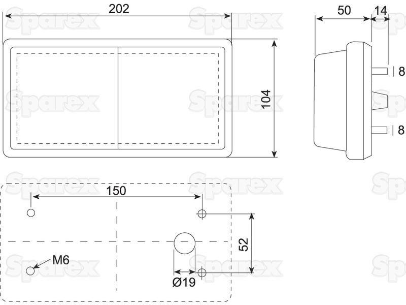 Halogen Rear Combination Light 12V, RH & LH