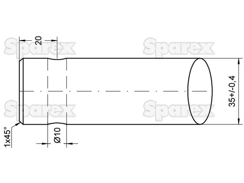 Curved Loader Tine | 645mm for John Deere, Emily, Magsi (DG035)