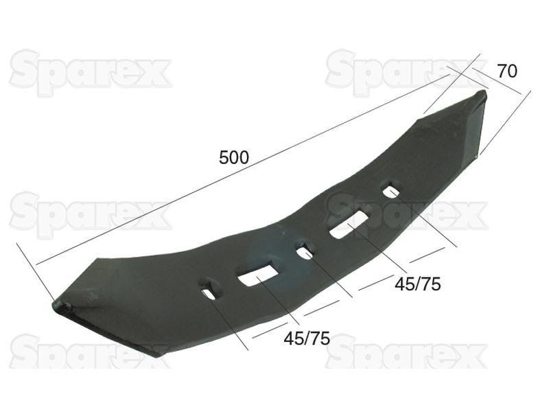 Reversible point 500x70x10mm Hole centres 45/75mm for Universal