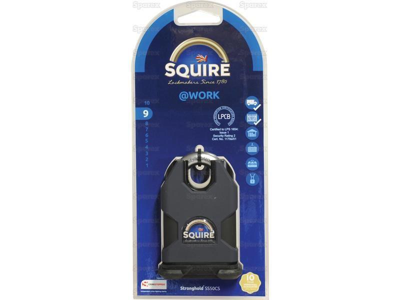 Squire Stronghold Padlock - Hardened Steel, Body width: 50mm (Security rating: 9)