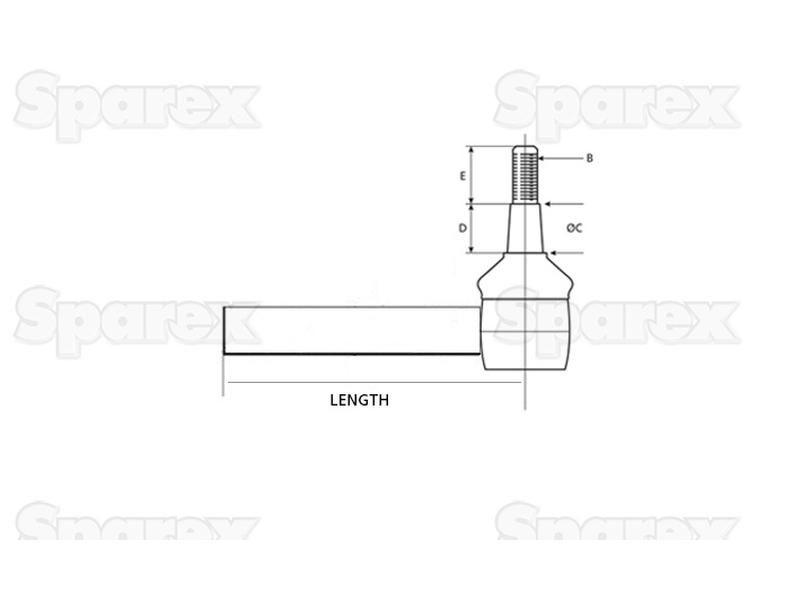 Track Rod, Length: 390mm for Ford New Holland 7000 (1000 Series)