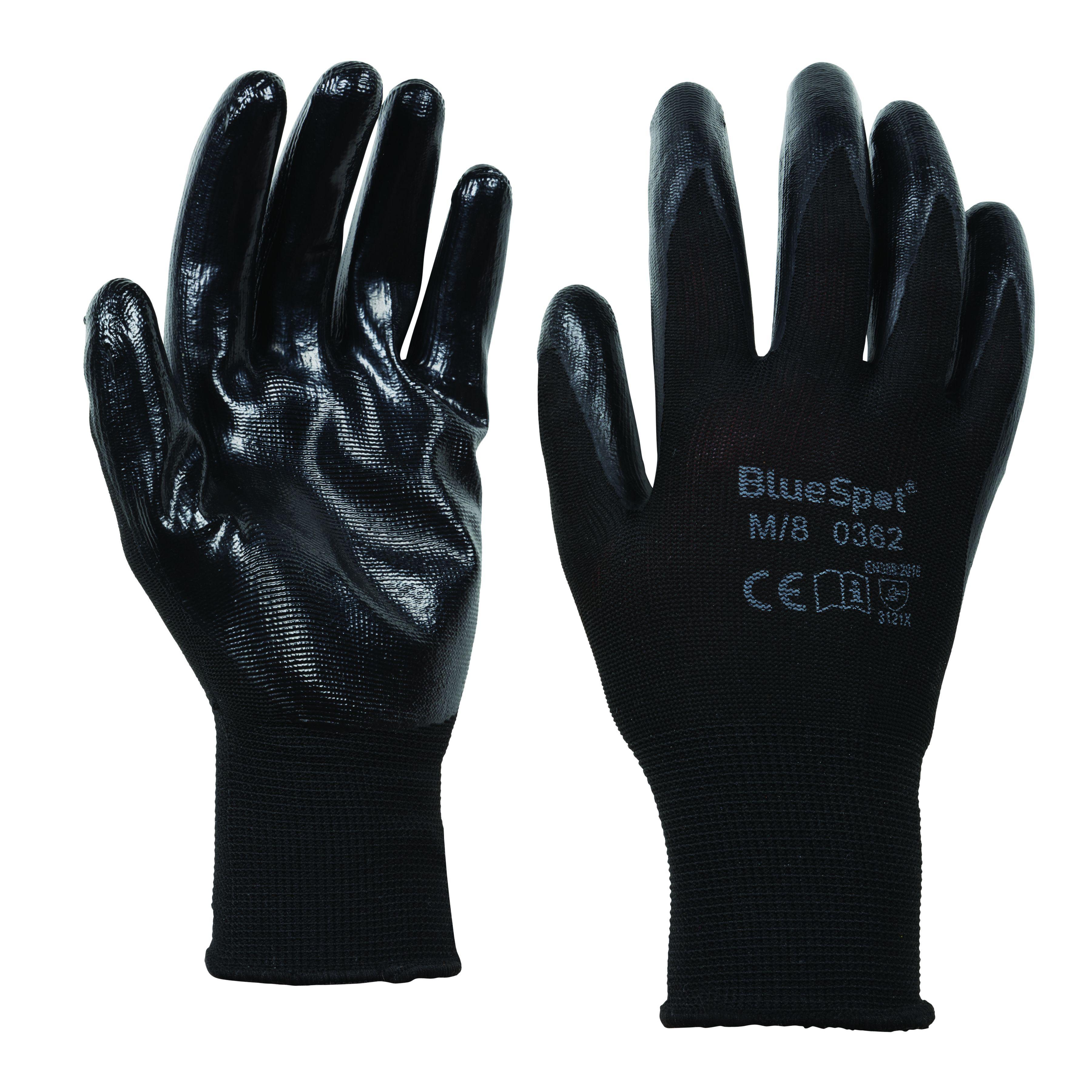 Blue Spot Tools Nitrile Grip Gloves (Medium)