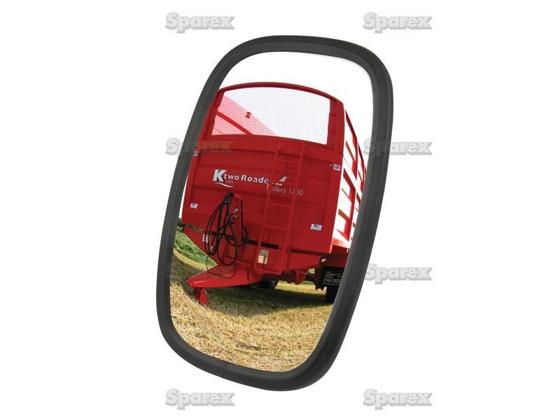 Mirror Head Convex Rectangular | Height: 198mm Width: 130mm Arm Ø: 12 - 15mm