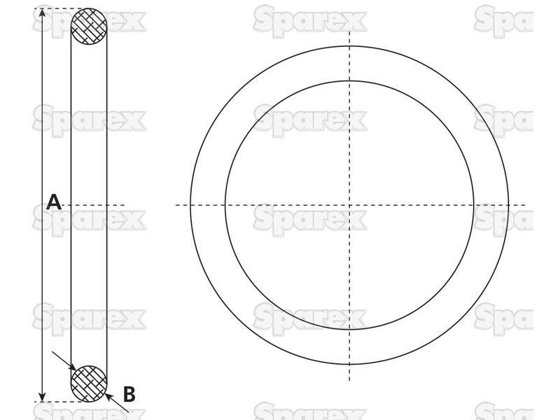 Rubber gasket Ring to fit 6" coupling system B | for Bauer Slurry Equipment