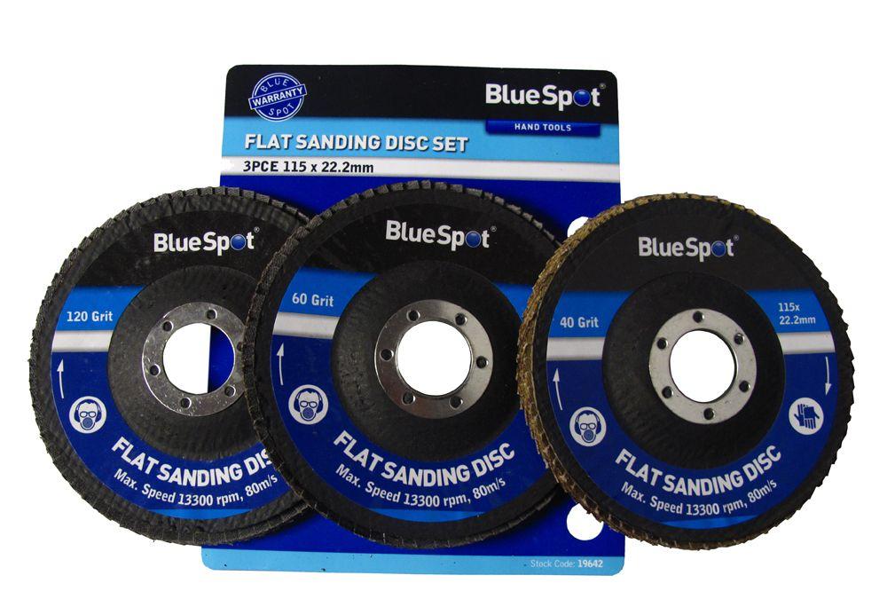 Blue Spot Tools 3 PCE 115mm (4.5") Flap Sanding Discs