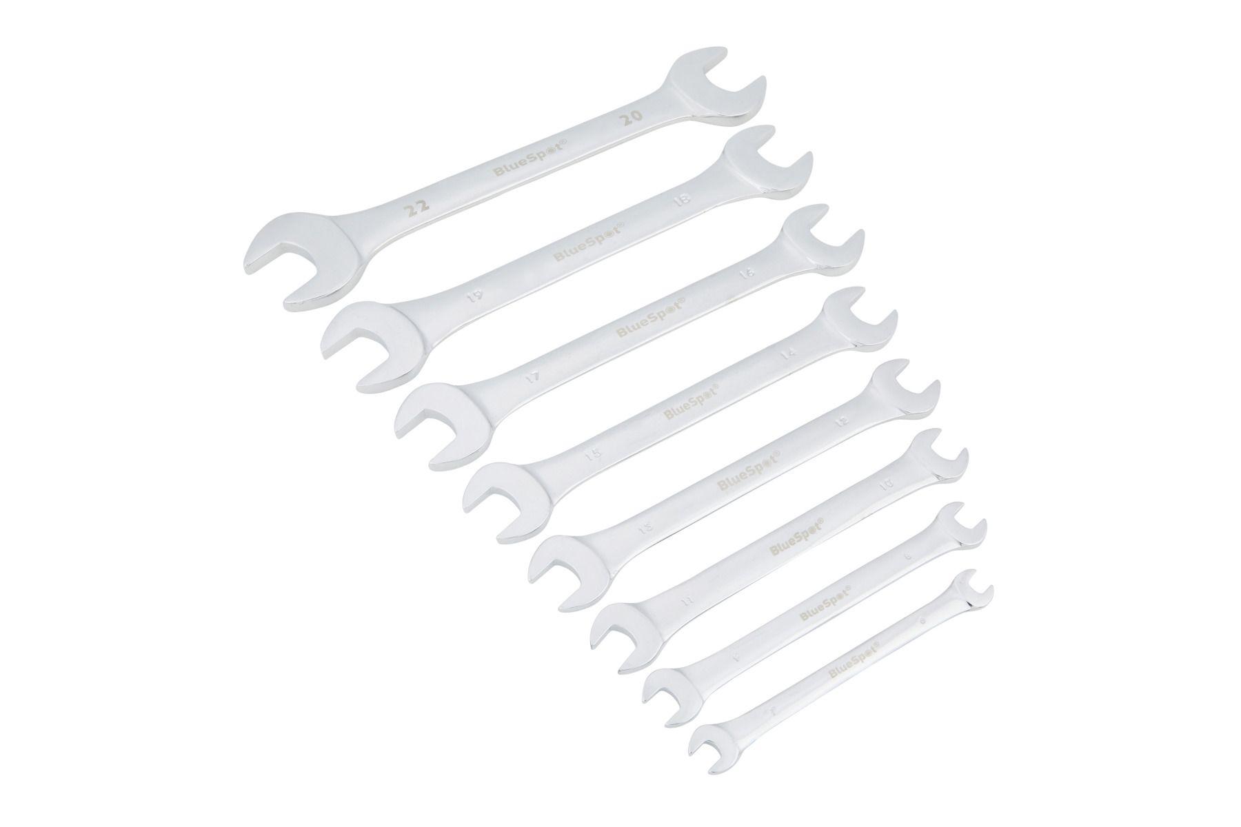 Blue Spot Tools 8 PCE Metric Double Open Ended Spanner Set 6-22mm