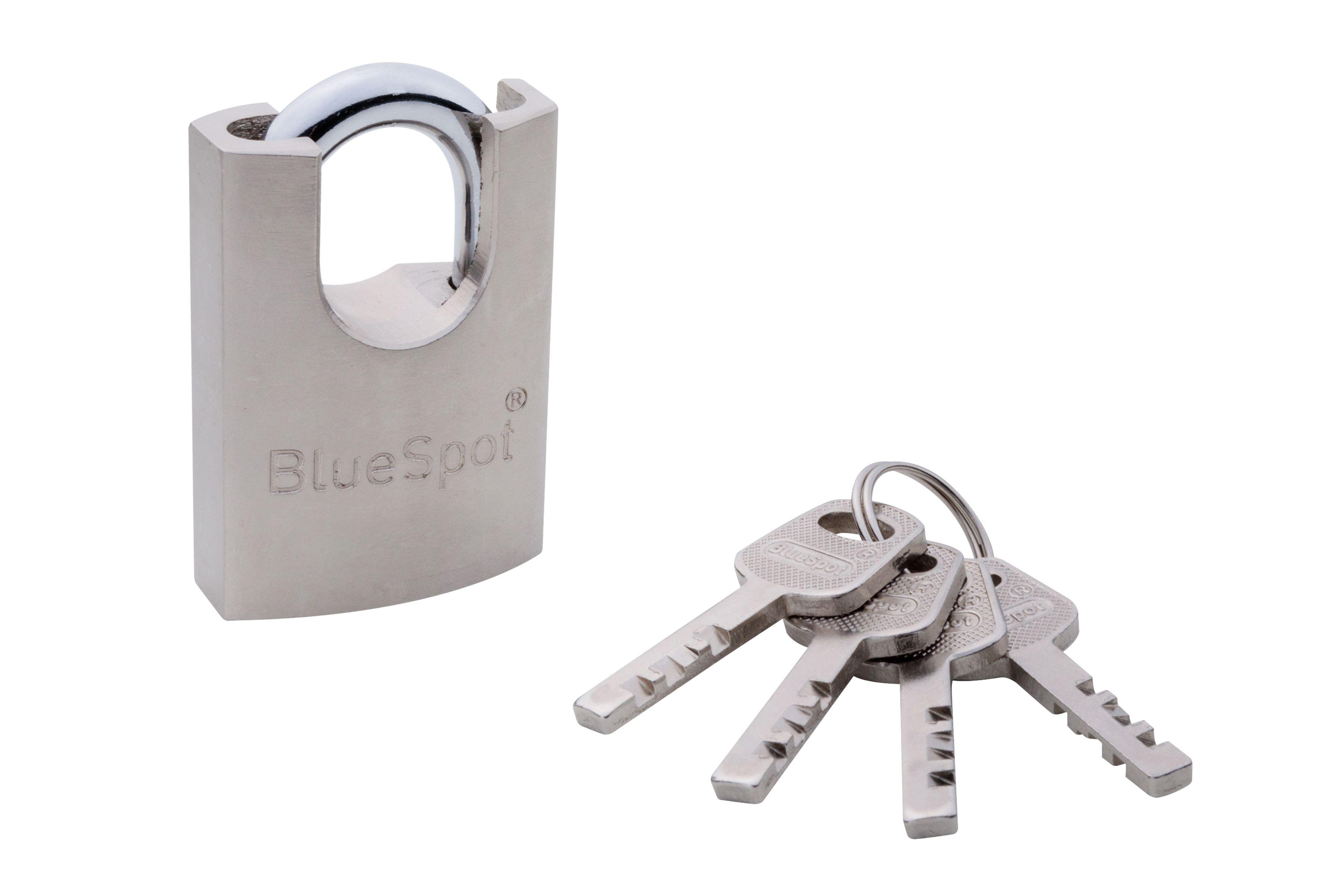 Blue Spot Tools 40mm Shrouded Satin Finish Padlock