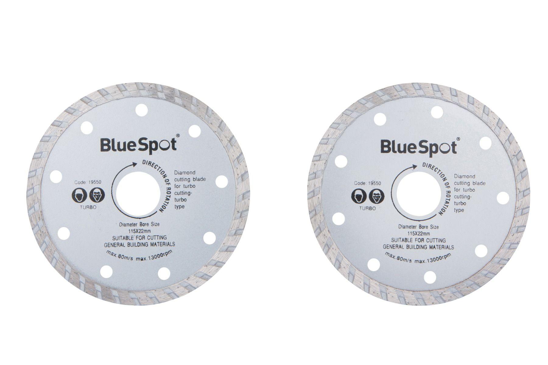 Blue Spot Tools 2 PCE Turbo 115mm (4.5") Diamond Discs