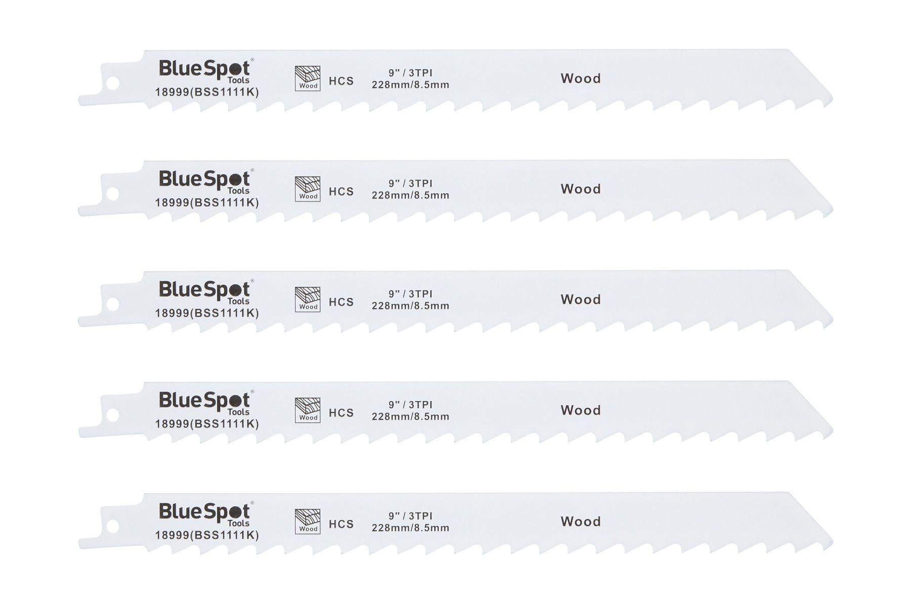 Blue Spot Tools 5 PCE 229 mm HCS Reciprocating Saw Blades