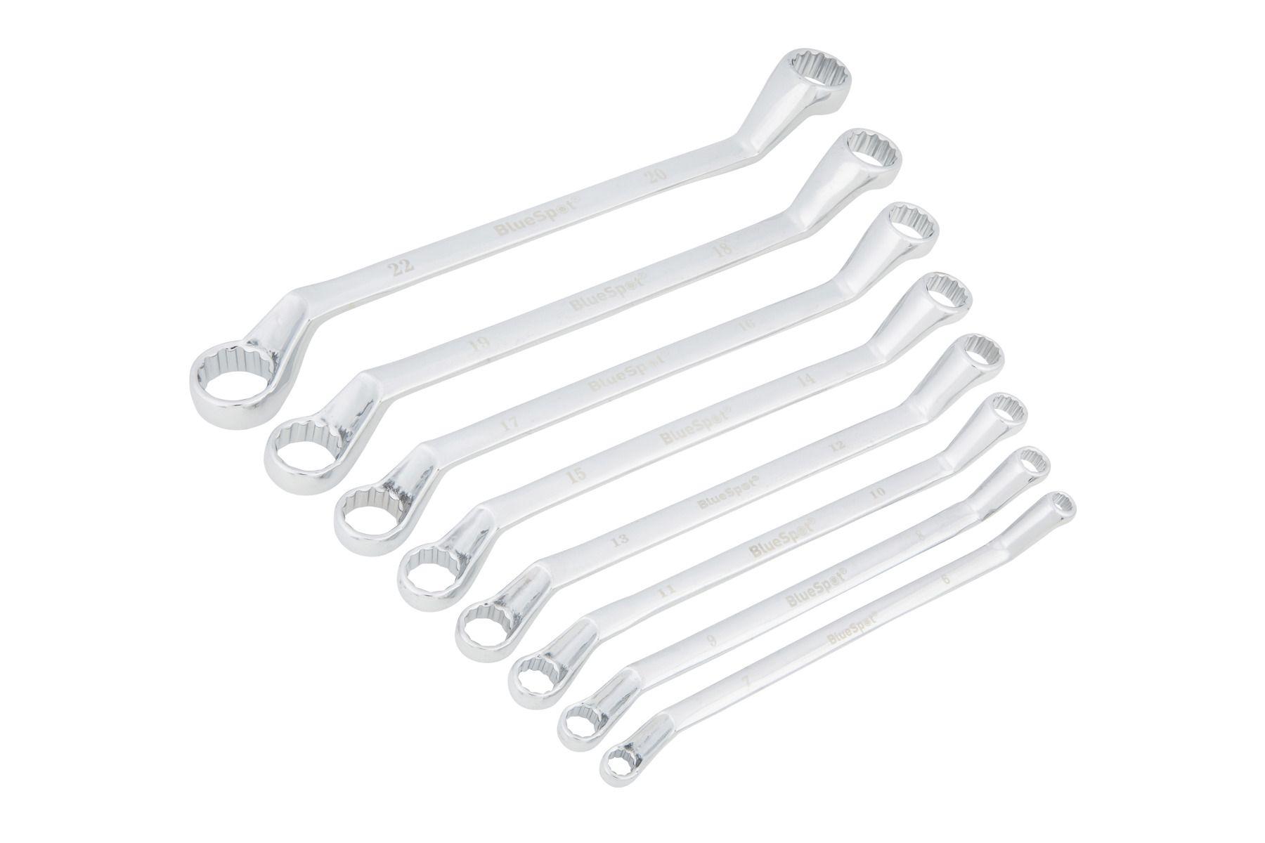 Blue Spot Tools 8 PCE Metric Deep Offset Ring Spanners 6-22mm