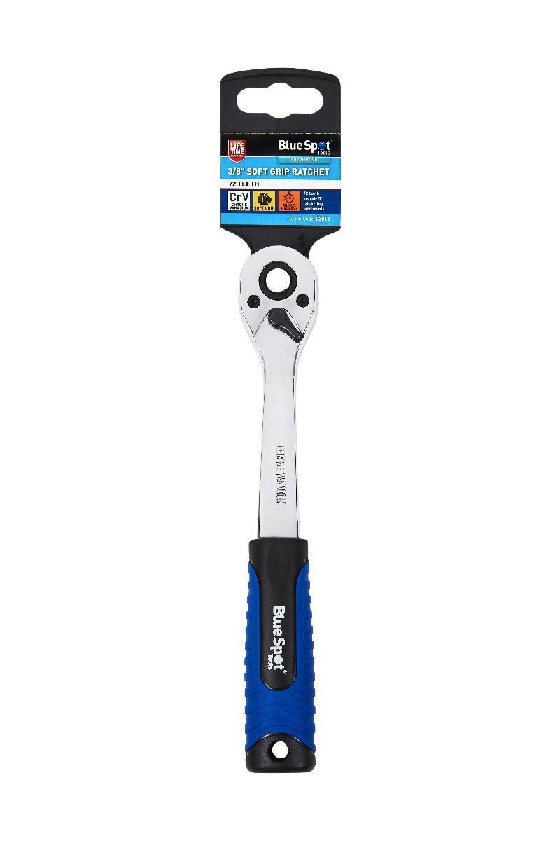Blue Spot Tools 3/8" Drive Soft Grip Ratchet (72 Teeth)