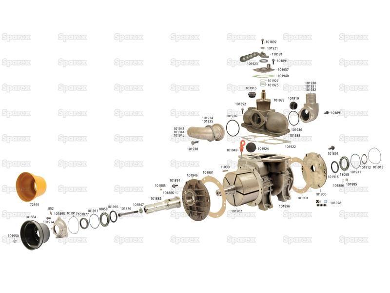 Battioni Pagani Mec 13500 D Carden Shaft Direct Drive Vacuum Pump | 1000 r.p.m