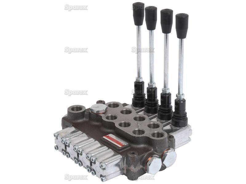 Hydraulic Monoblock Valve 1/2''BSP Ports 4 Banks Single/Double/Double/Double acting Spring centered