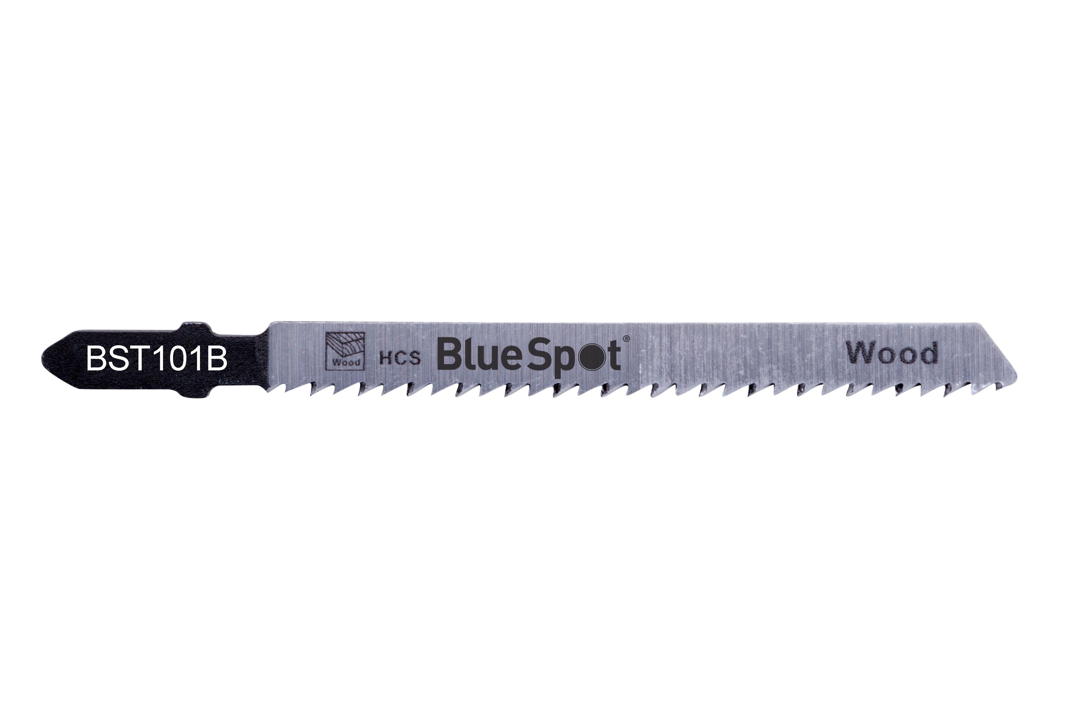 Blue Spot Tools 5 PCE HCS Clean Cut Jigsaw Blades For Wood (10 TPI)
