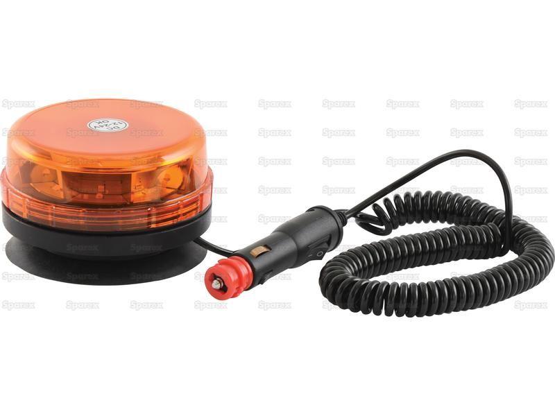 LED Rotating Beacon (Amber), Interference: Class 3, Magnetic, 12/24V