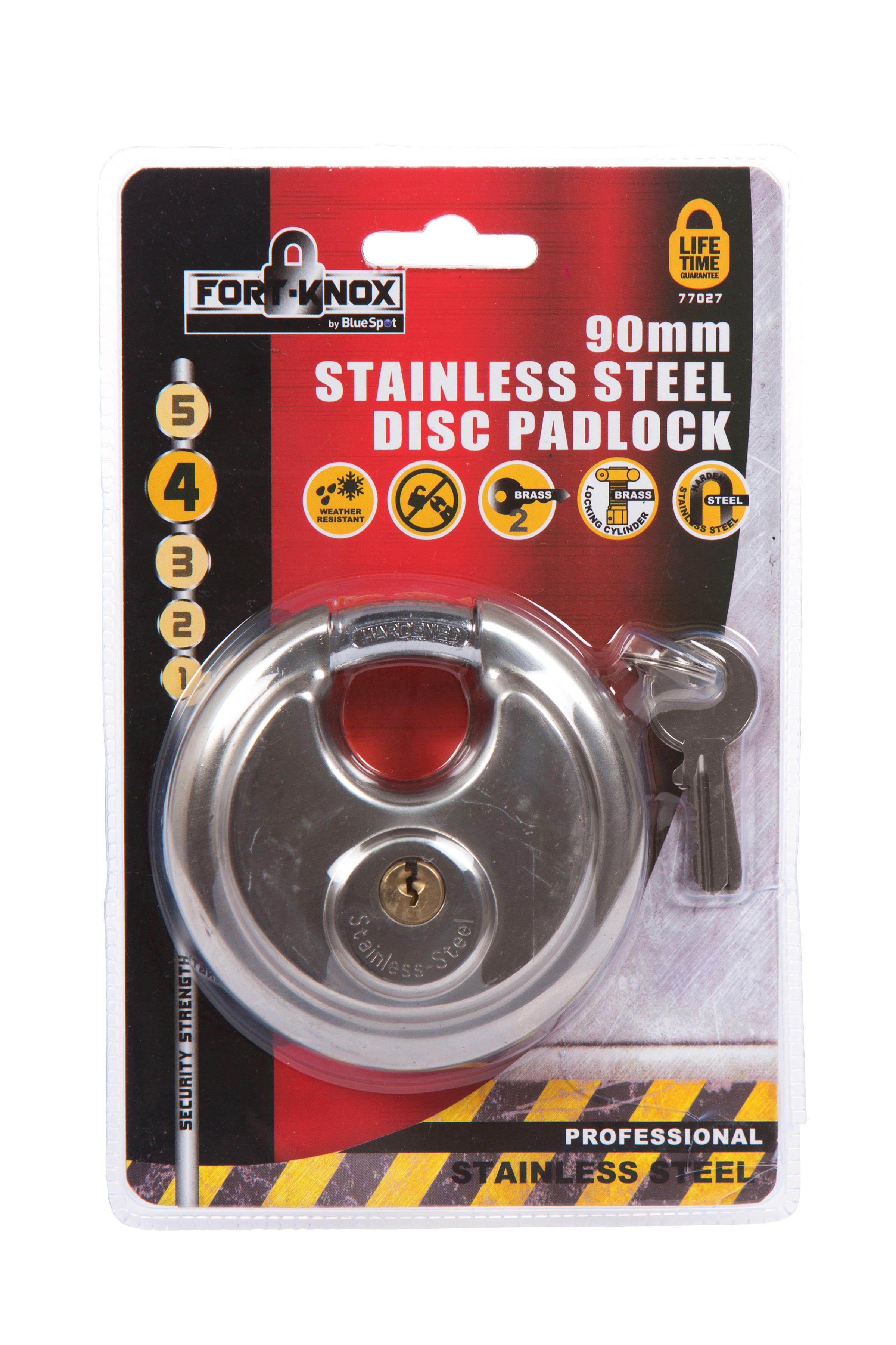 Blue Spot Tools 90mm Discus Lock Stainless Steel