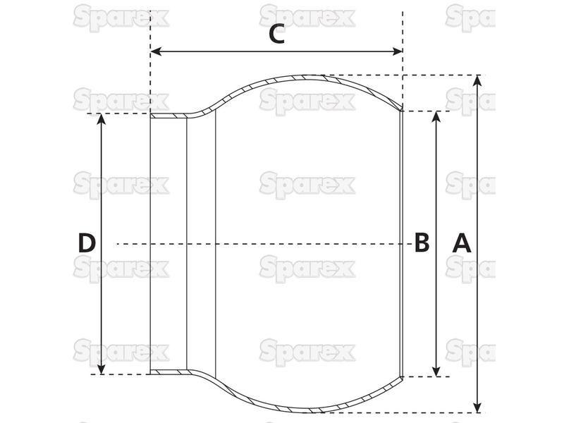 Male Weld on Ball 6" (Non Galvanised) | for Bauer Slurry Couplings