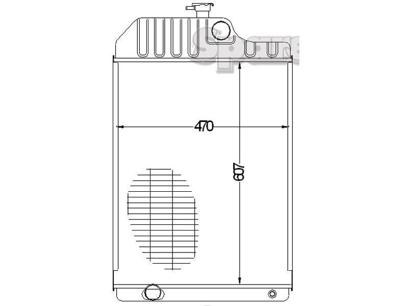 Radiator for Massey Ferguson 698 (600 Series)