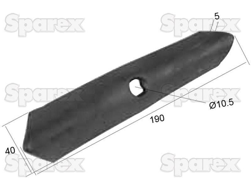 Reversible point 190x40x5mm for Universal VARIOUS