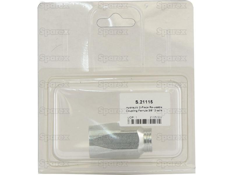 Hydraulic 2-Piece Re-usable Coupling Ferrule 3/8'' 2-wire non-skive Agripak