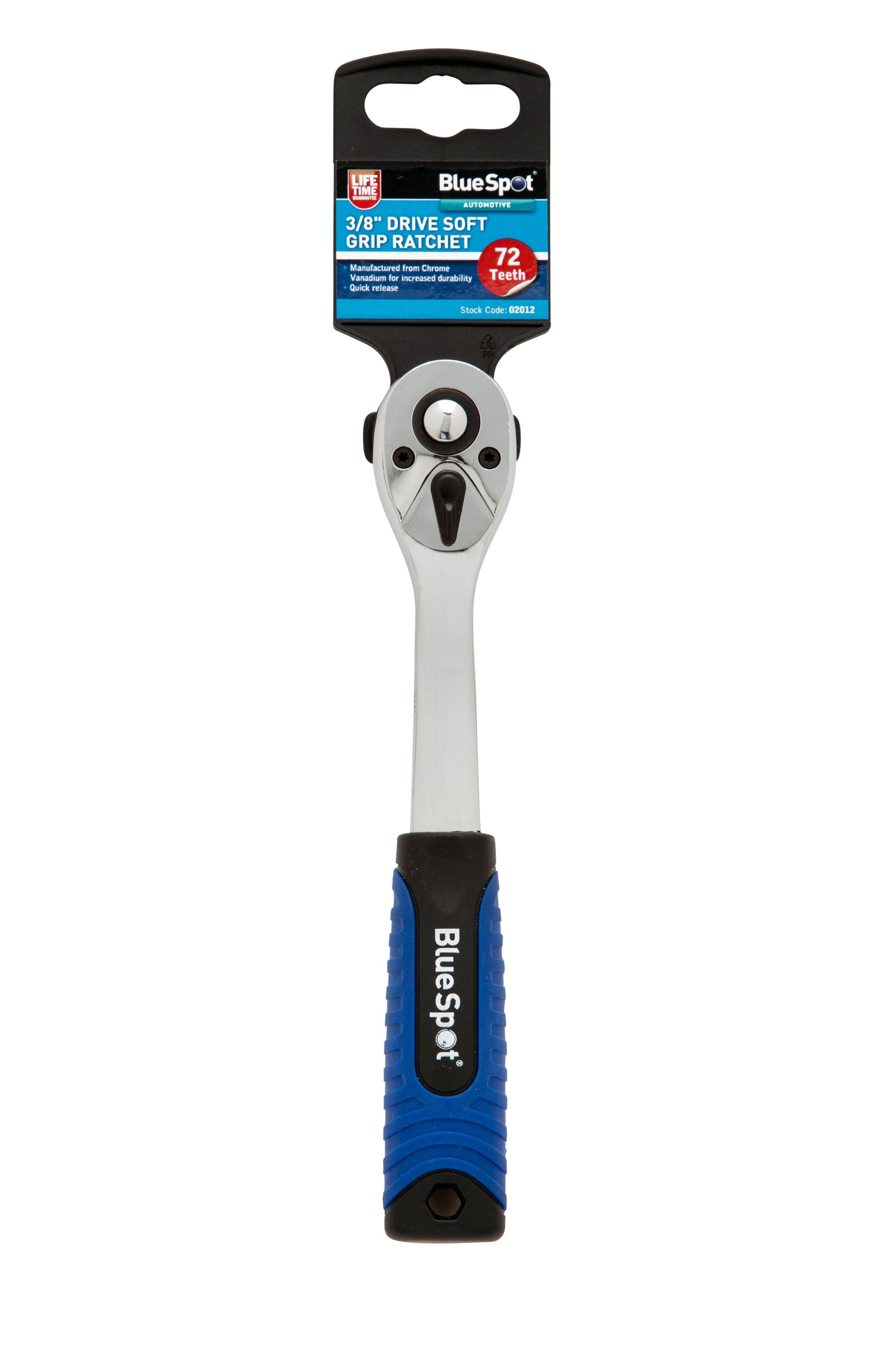 Blue Spot Tools 3/8" Drive Soft Grip Ratchet (72 Teeth)