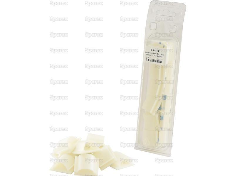 Adhesive 18mm Dia Cable Clips x 12 pcs Agripak