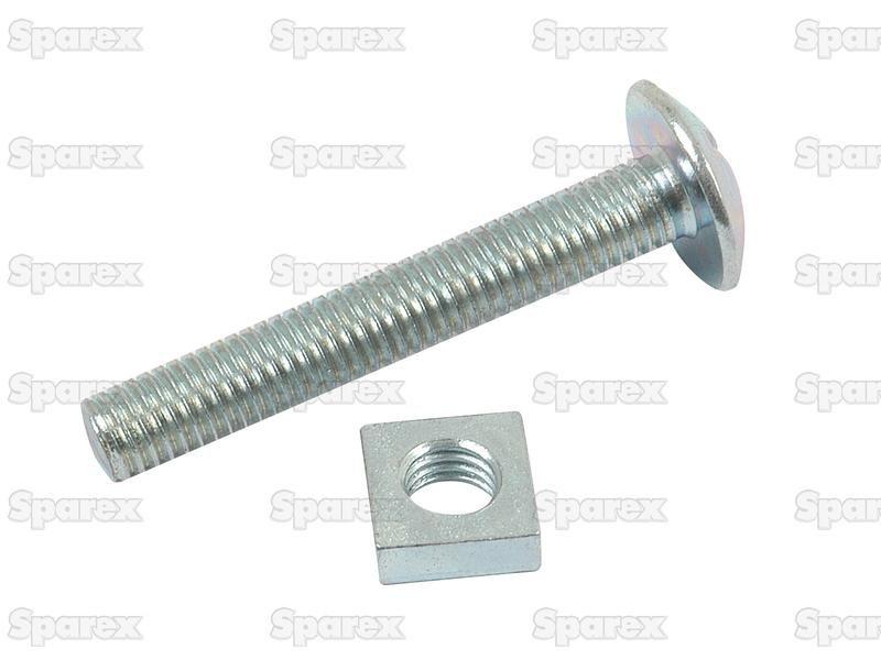 Metric Roofing Bolt & Nut, Size: M6 x 50mm