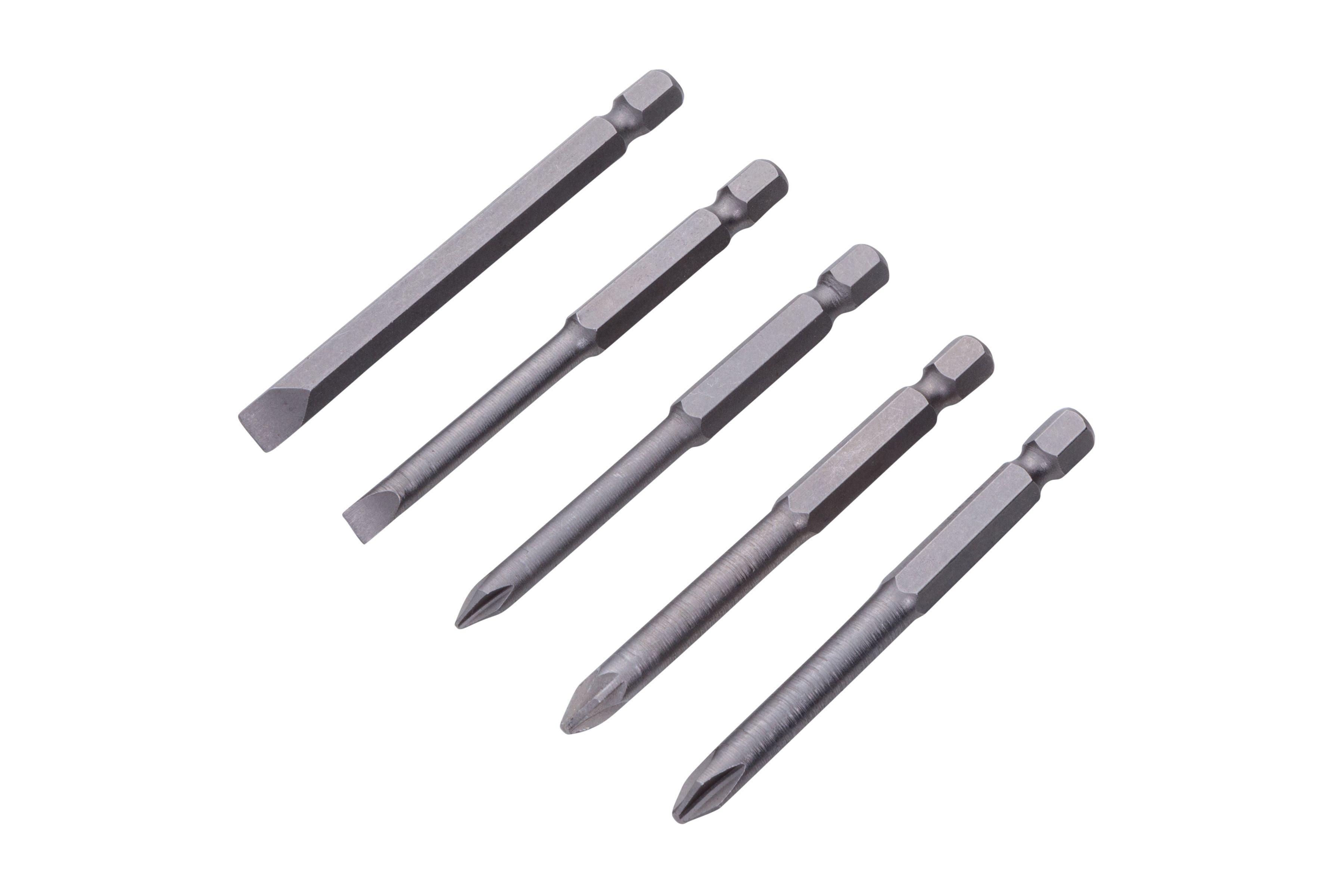 Blue Spot Tools 5 PCE 75mm (3") Screwdriver Bits (PH-PZ Slot)