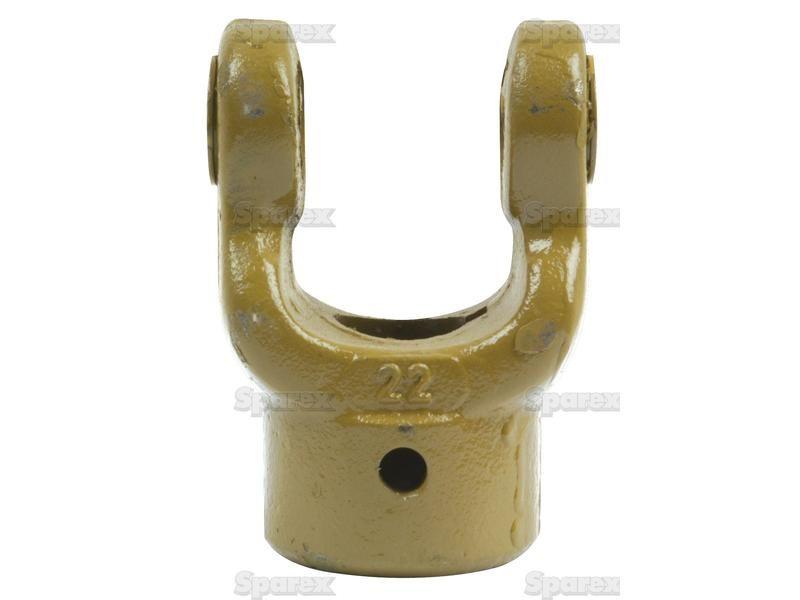 PTO Yoke - Keyed Yoke (U/J Size: 22 x 54.8mm) Bore Ø25mm, Key Size: 8mm. Bondioli & Pavesi, La Magdalena, Walterscheid