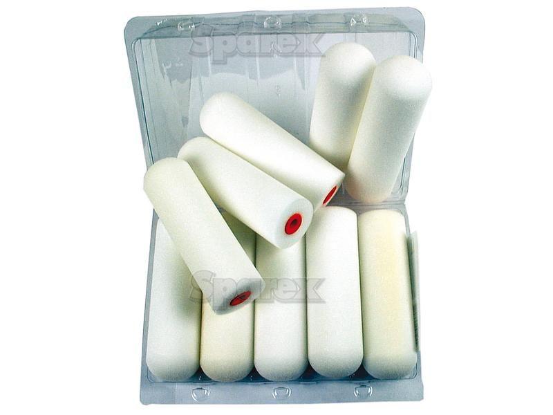 Paint Roller with Round End 100mm x 10mm, 10 pieces