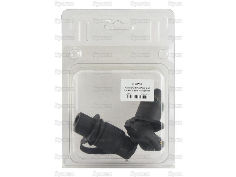 Auxiliary 3 Pin Plug and Socket 2 Bolt Fix Agripak