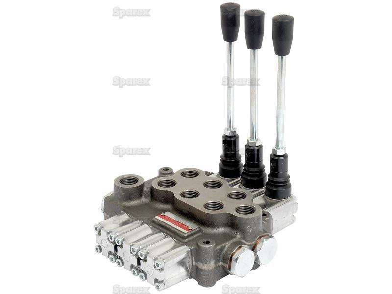 Hydraulic Monoblock Valve 1/2"BSP Ports 3 Banks Double acting | Spring Centered