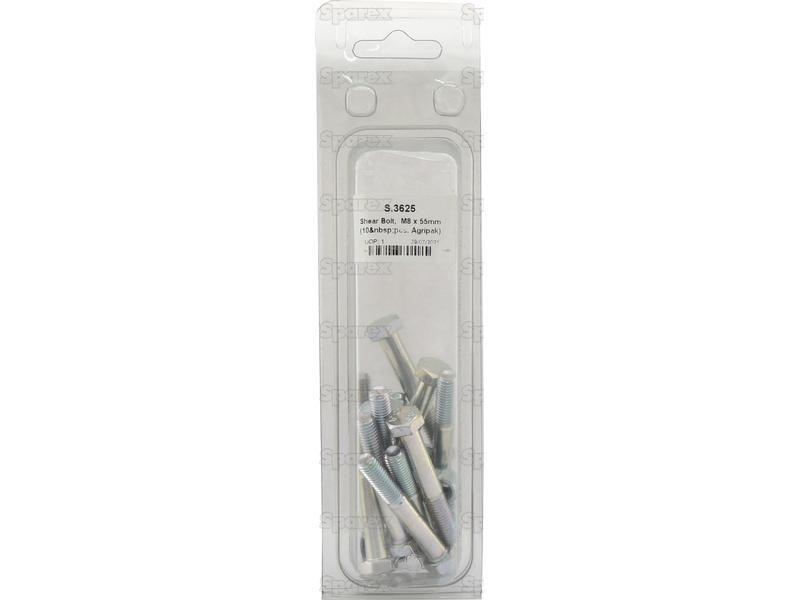Shear Bolt, M8 x 55mm (10 pcs. Agripak) for Lely ROTERRA