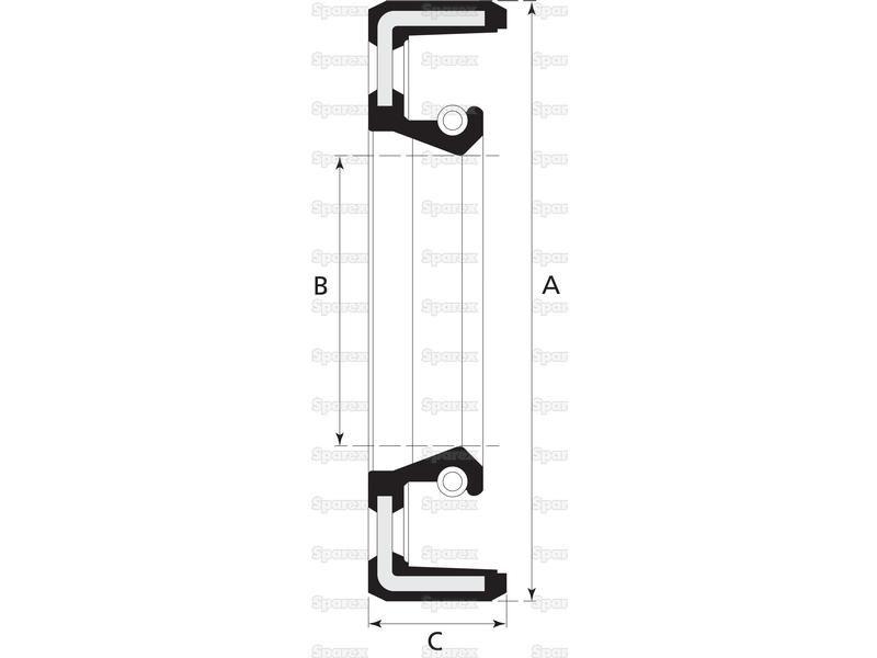 Metric Rotary Shaft Seal, 40 x 56 x 12mm Single Lip