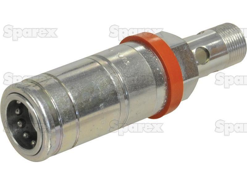 Faster Quick Release Hydraulic Coupling Female 1/2'' Body x M22 x 1.50 Metric Male Bulkhead Faster S.p.A (3CFPV19/2215 F, 3CFPV19/2215F)