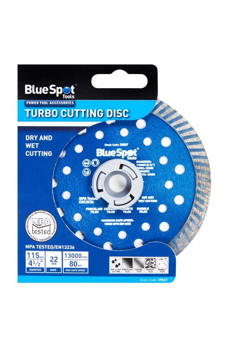 Blue Spot Tools 115mm (4 ½”) Turbo Cutting Disc