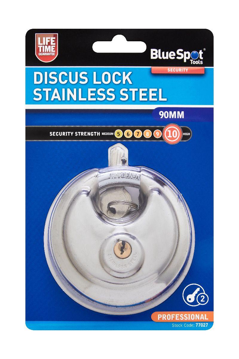 Blue Spot Tools 90mm Discus Lock Stainless Steel
