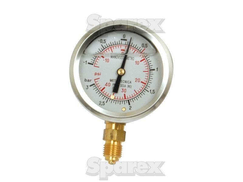 Glycerin pressure gauge 1/4'' (-1/+3 Bar)