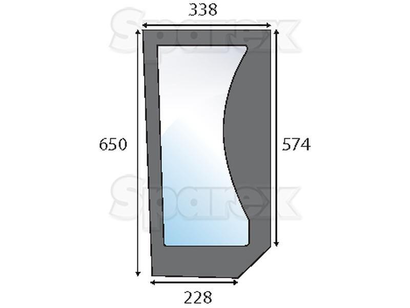 Lower Front Glass RH for Case IH JX70U