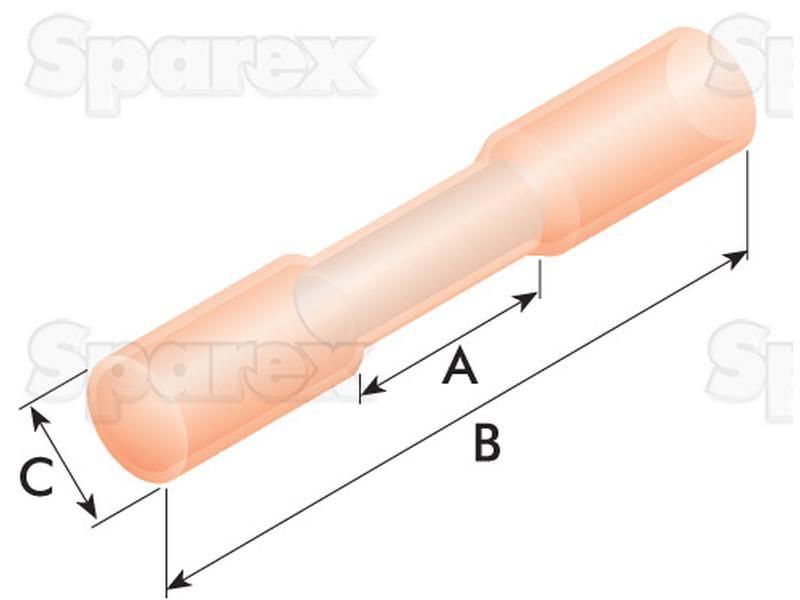 Heat Shrink Insulated Connector - Red ( -)