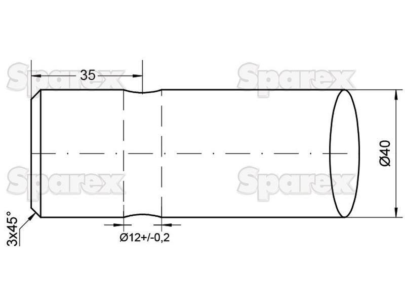 Straight Loader Tine | 1250mm for Chilton, Mailleux (5500017B)
