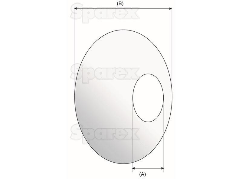 Round Linkage Bar Cup, ID: (A) 40mm, OD: (B) 125mm.