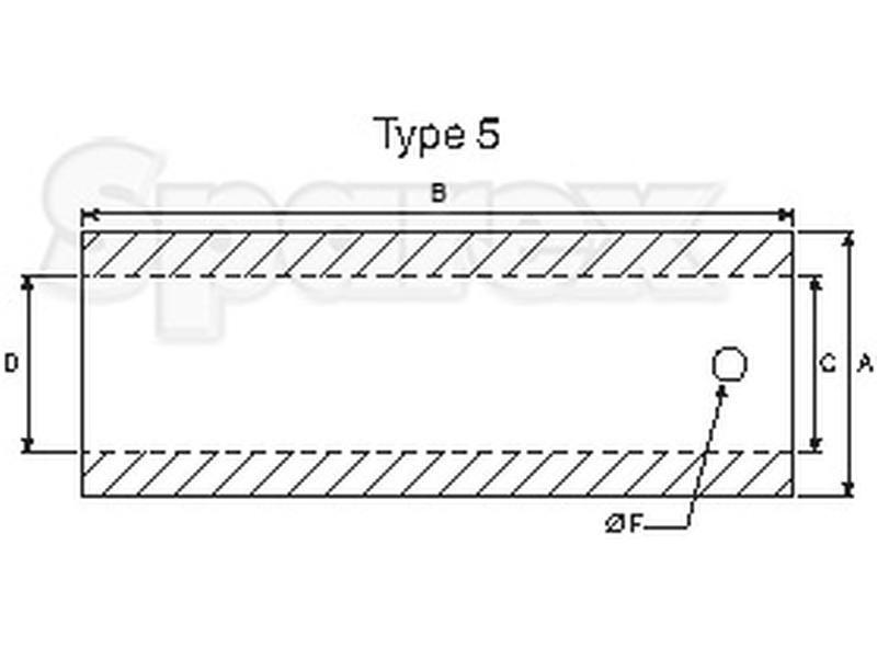 Loader Tine Bush - Ø51 x 130mm (Ø40)