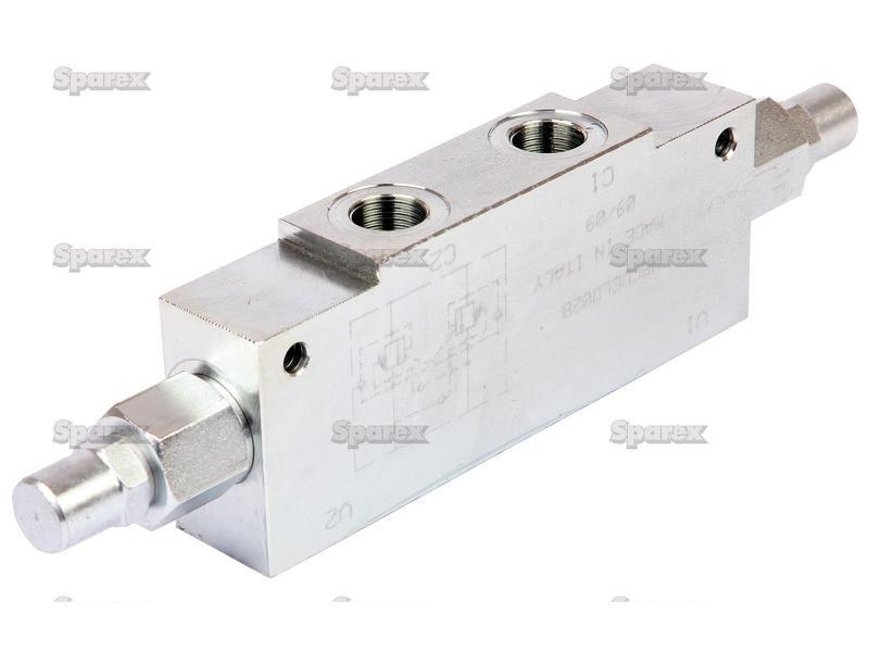 Hydraulic Dual Overcentre Valve 3/8BSP Bondioli & Pavesi (WBCDELU02B)