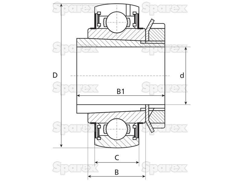 NTN SNR Plummer Block Bearing Insert Taper Bore (UK209)